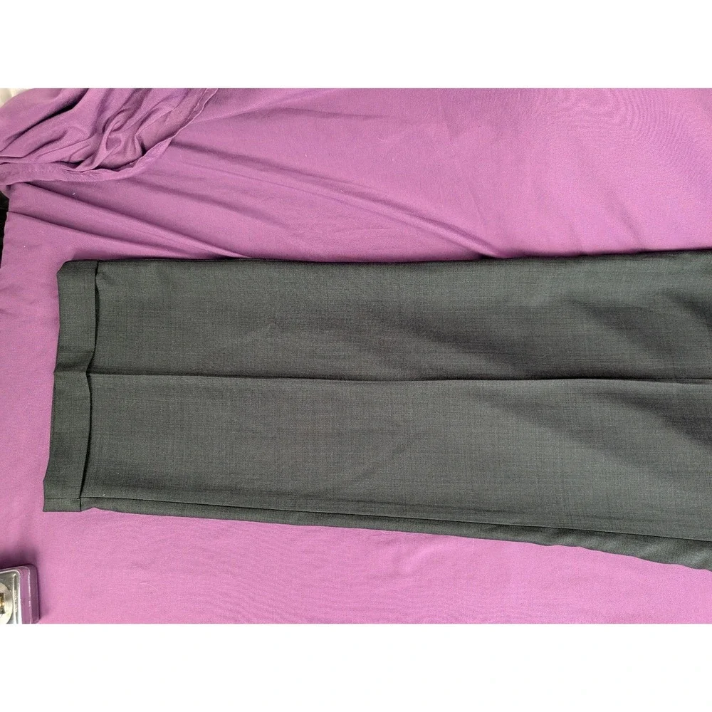 Haggar Black Label NWT Dress Pants Mens 36x32 Double Pleated Cuffed Gray